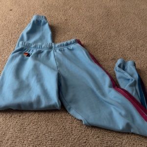 blue small aviator nation sweatpants